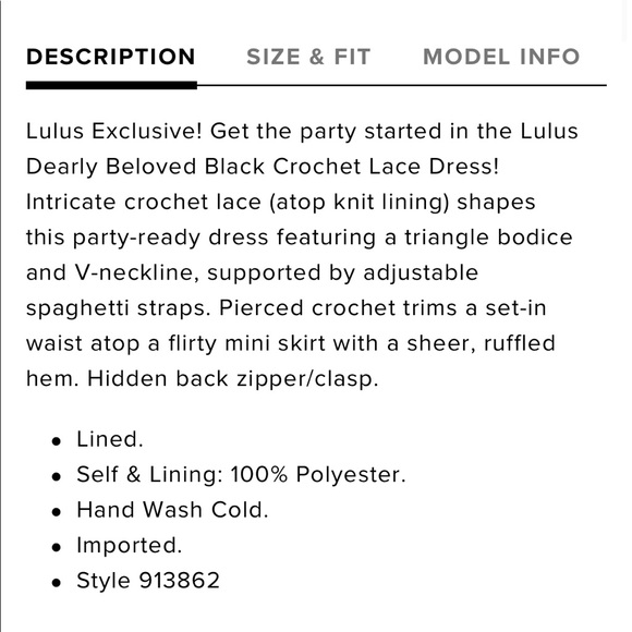 Lulu’s | Black Lace Dress - Picture 5 of 8